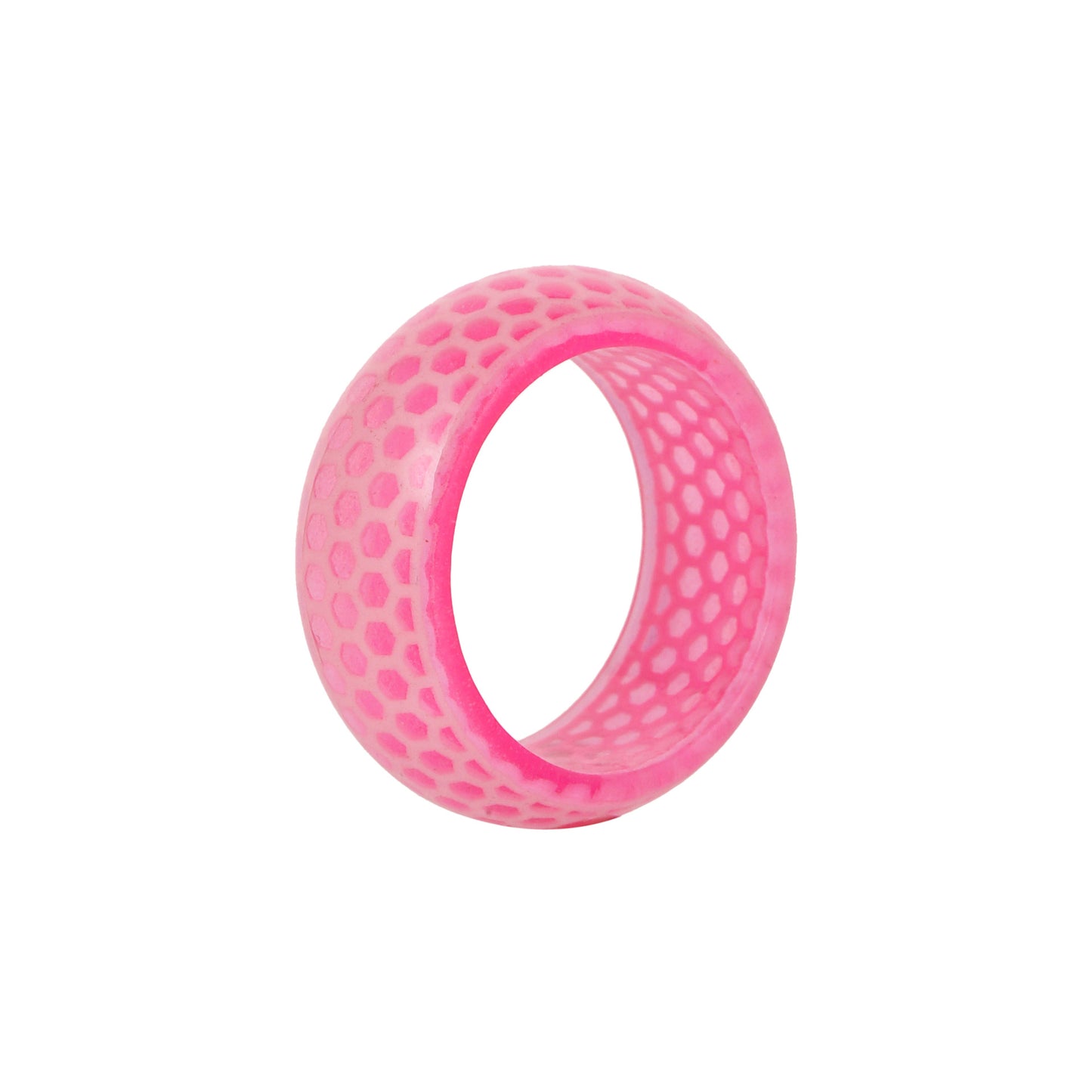 Explosive retro fashion honeycomb pattern Mori resin magic luminous ring