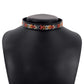 N1761 Personality Necklace Leather Embroidery Eye Flower Necklace Dark JK Simple Punk Necklace
