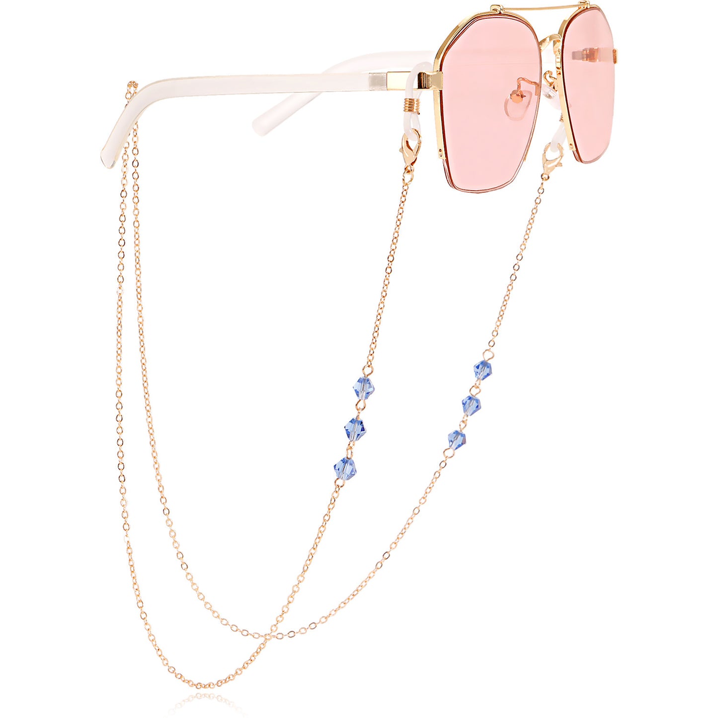 Glasses chain mask hanging chain simple crystal glasses hanging chain fashionable sunglasses hanging chain