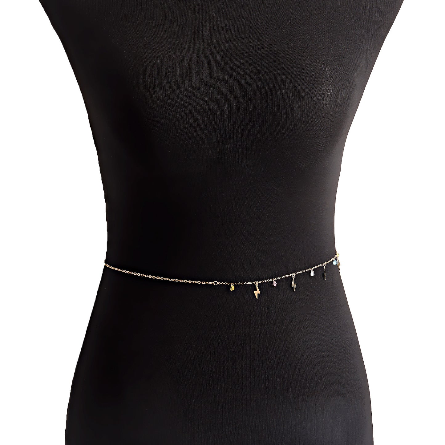 Jewelry colorful drop oil flower devil's eye waist chain female body chain waistchain