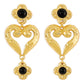E1118 French temperament symmetrical geometric love rhinestone earrings medieval retro vintage earrings