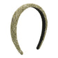 F588 Xiaoxiang High Skull Headband Autumn and Winter Style French Retro Simple Fabric Lattice Headband