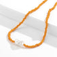 Jewelry Personality Shaped Imitation Pearl Beaded Necklace Simple Irregular Rice Holiday Bead Necklace Female