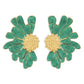 E8418 Stud Earrings Retro Alloy Flower Stud Earrings Feminine Pattern Flower Earrings