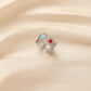 Fashion Simple Exaggerated Ladies Stainless Steel Creative Opening Adjustable Color Sun Drip Oil Ring