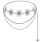Atmospheric hot girl body chain exaggerated sun moon dress waist chain women's street trendy metal belt chain