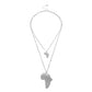 Jewelry double size popular African map female necklace personality temperament small hole metal chain