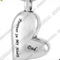 Japanese animal pet remains commemorative heart-shaped pendant can open crystal urn necklace jewelry