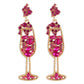 E9513 Fashion Personality Trend Goblet Stud Earrings Creative Design Geometric Diamond Earrings