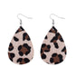Jewelry Leopard Combination Leather Earrings Female Valentine's Day Fashion PU Earrings
