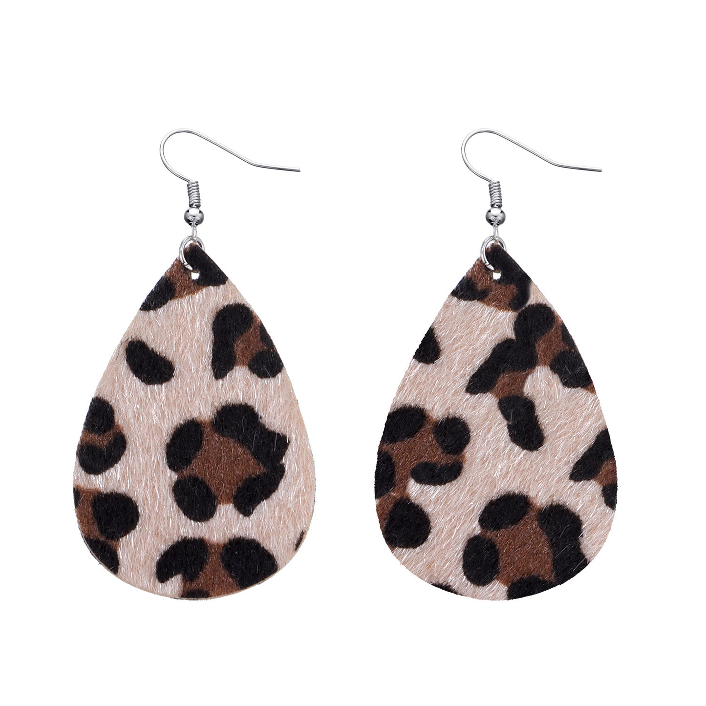 Jewelry Leopard Combination Leather Earrings Female Valentine's Day Fashion PU Earrings