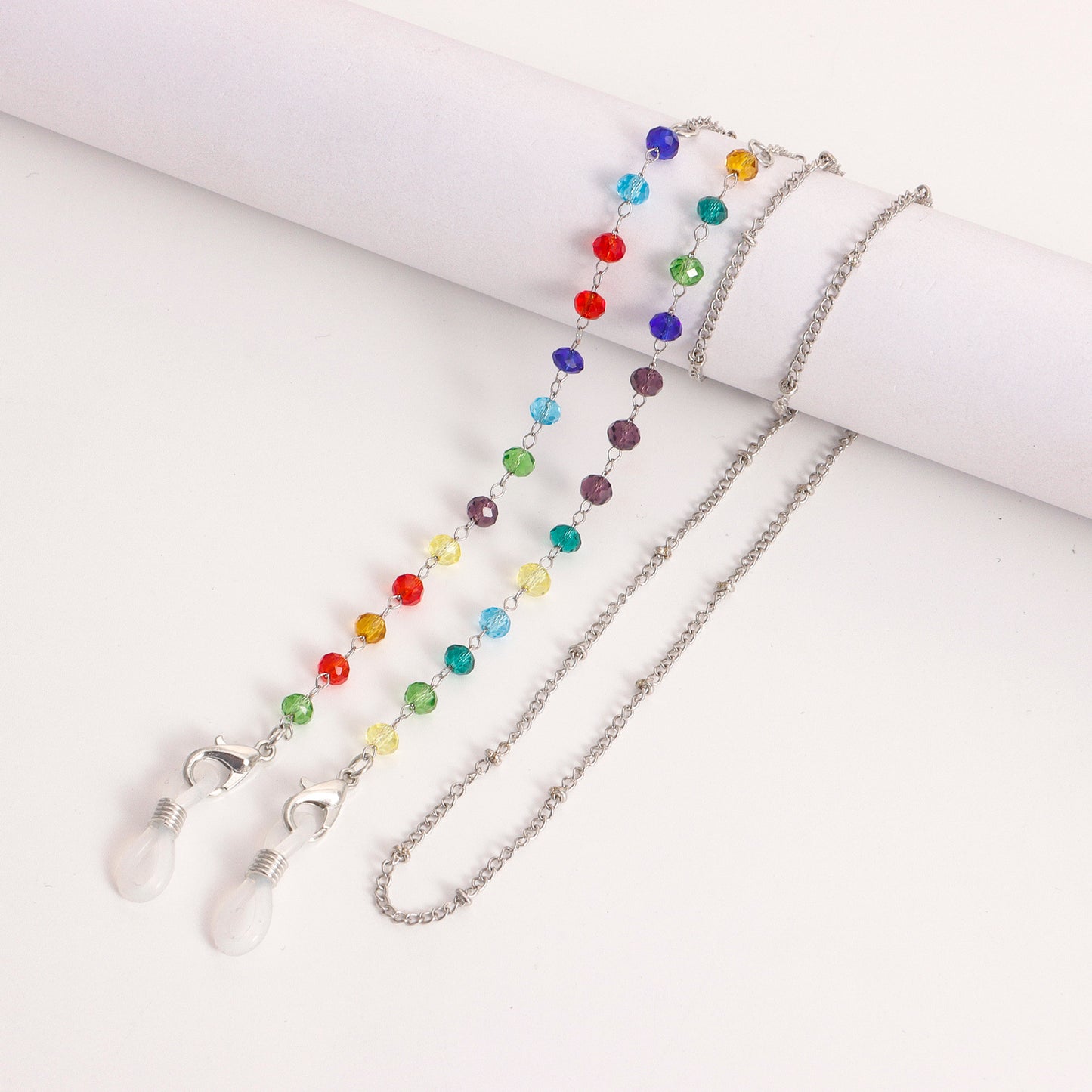 Glasses chain mask hanging chain fashion colorful crystal glasses hanging chain sun glasses chain