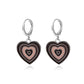 Ins color drop oil love earrings net red personality peach heart earrings daily versatile ear accessories