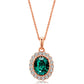 Fashion Women Rhinestone Emerald Gemstone Pendant Necklace Earrings Set Head Jewelry