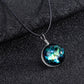 Double-sided glass ball luminous couple necklace Harajuku universe fantasy starry sky gemstone pendant jewelry