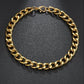 Accessories Personalized Gold Aluminum Chain Bracelet Popular Thick Chain Bracelet Hip Hop Trendy Bracelet Jewelry
