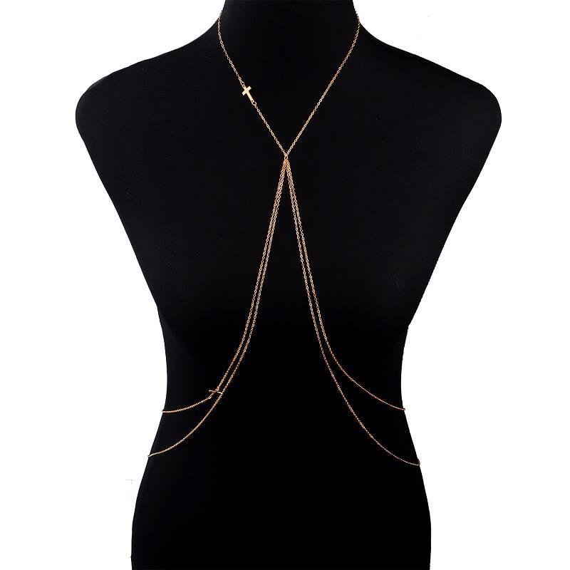 Jewelry simple street style clothing geometric sexy body chain