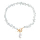 Jewelry Large Shaped Pearl OT Buckle Necklace Femininity Simple Fashion Green Turquoise Necklace