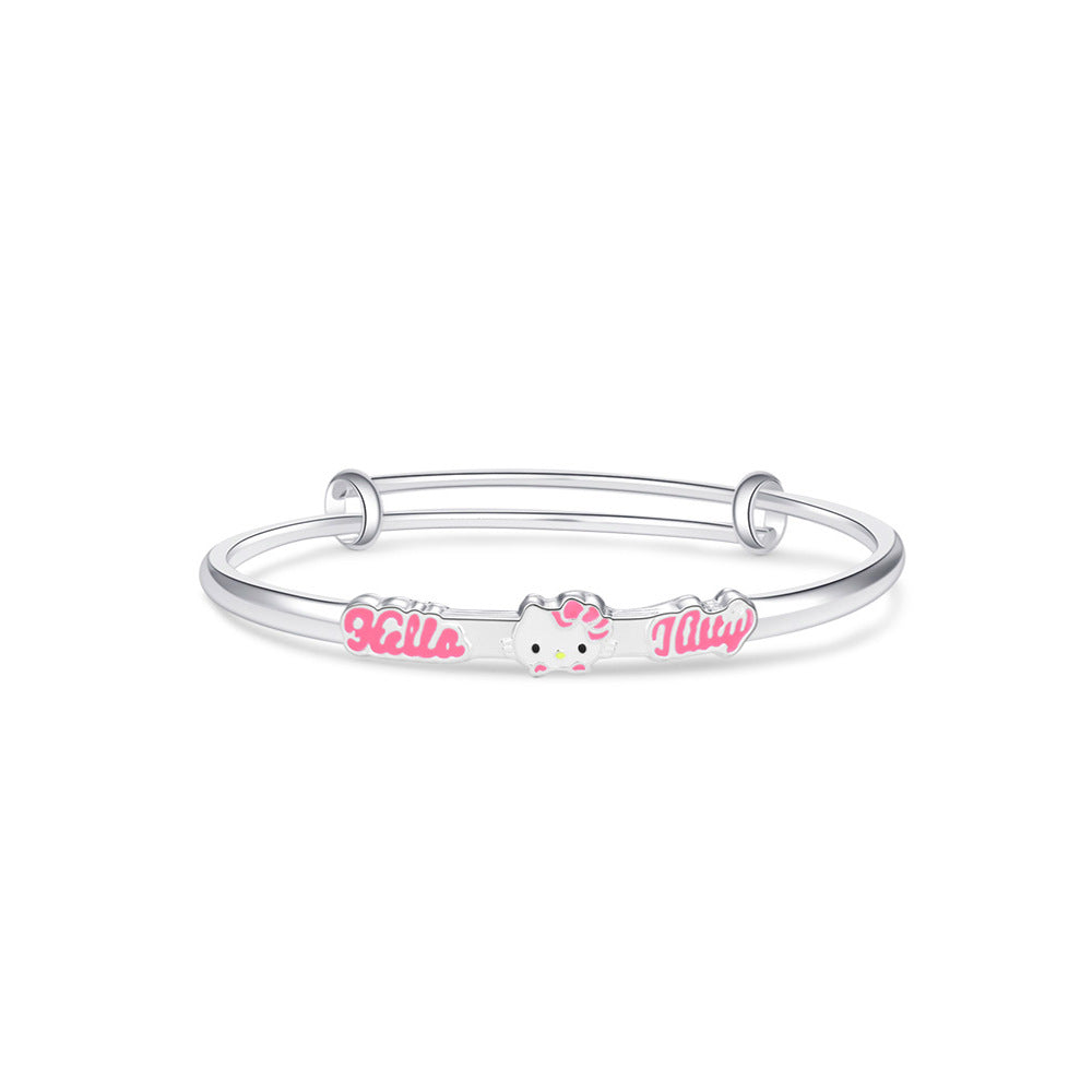 Cartoon Pink Cat Rabbit Bracelet Fashion Cute Animal Versatile Bracelet Girlfriend Gift Jewelry