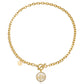Niche design high-end splicing chain imitation mother-of-pearl pendant necklace female cold OT buckle pearl necklace