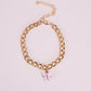 New simple summer beach anklet ins color acrylic butterfly anklet metal thick chain anklet