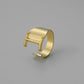 English 26-letter steel peptide ring niche design stainless steel gold-plated cold opening finger jewelry
