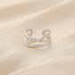 Fashion Simple Versatile Stainless Steel Ring Irregular Open Ring Ladies Ring Jewelry