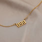 Explosive Angel Number 111999 Stainless Steel Cut Necklace Number Titanium Steel Real Gold Pendant