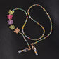 Fashion colorful butterfly handmade chain glass rice beads glasses chain mask anti-lost lanyard hanging chain