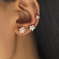 Simple Star Small Diamond Ear Clip Leaf Flower Sun Flower Geometric Pearl Zircon No Pierced Ear Stud Set