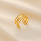Fashion Simple Versatile Stainless Steel Ring Irregular Open Ring Ladies Ring Jewelry