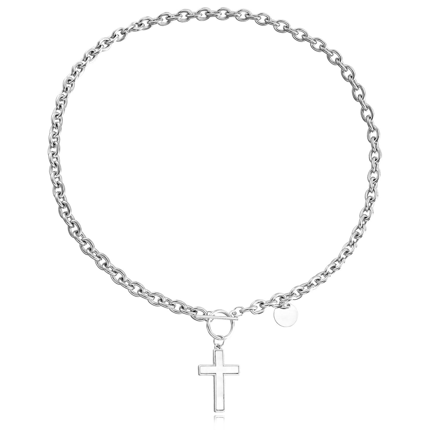 Jewelry punk clavicle chain niche design mother-of-pearl necklace female trend alloy sweater chain necklace