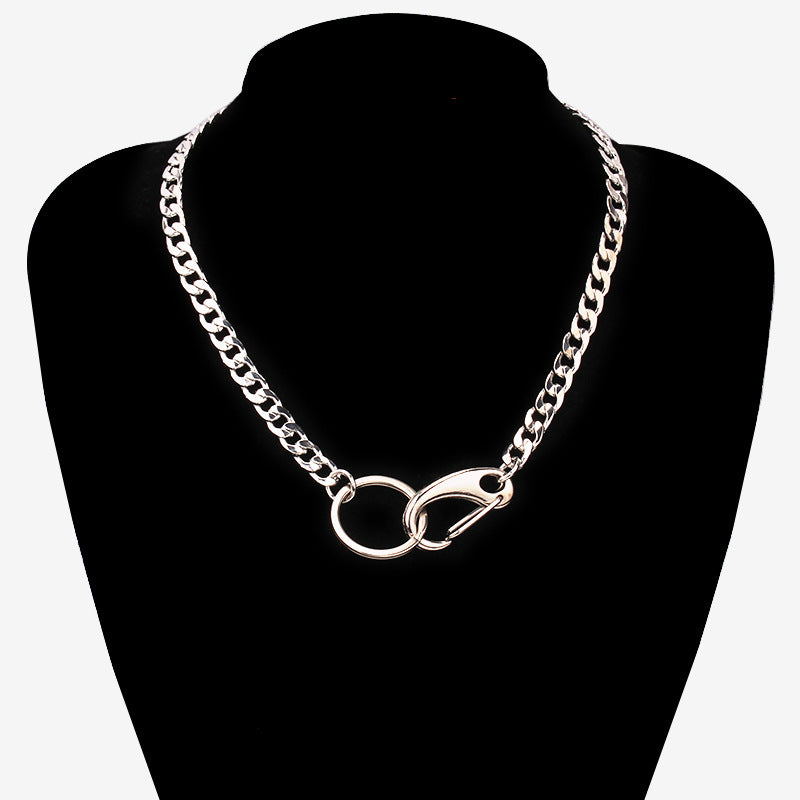 Necklace Jewelry Punk Retro Acrylic Thick Chain Necklace Fashion Versatile Bead Clavicle Chain