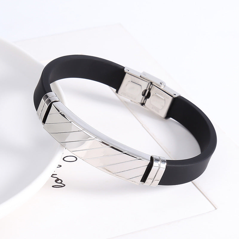 Fashion Simple Constellation Bracelet Personality Creative Stainless Steel Silicone Bracelet Watch Chain Jewelry