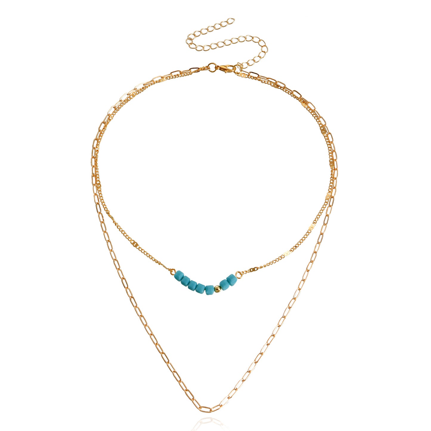 Jewelry Fashion Double Layer Necklace Sweater Chain Women's Trendy Cool Indifferent Niche Versatile Design Sense Necklace