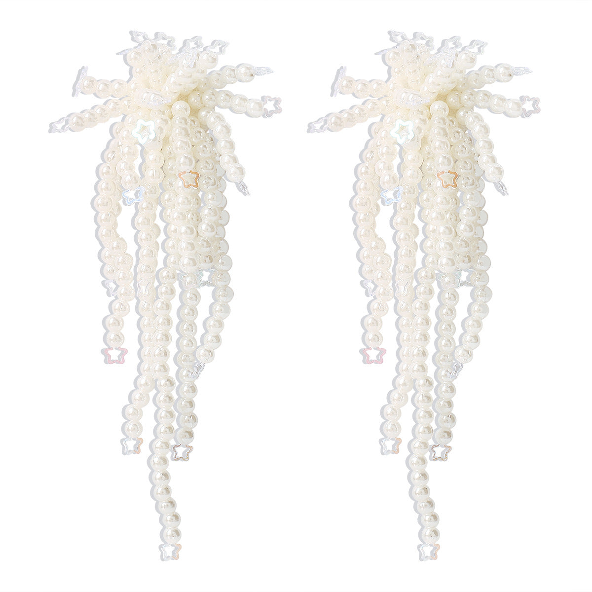 E11134 Bohemian Leisure Vacation Tassel Earrings Beaded Geometric Atmosphere Star Sequin Earrings Female