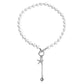 Jewelry punk clavicle chain niche design mother-of-pearl necklace female trend alloy sweater chain necklace