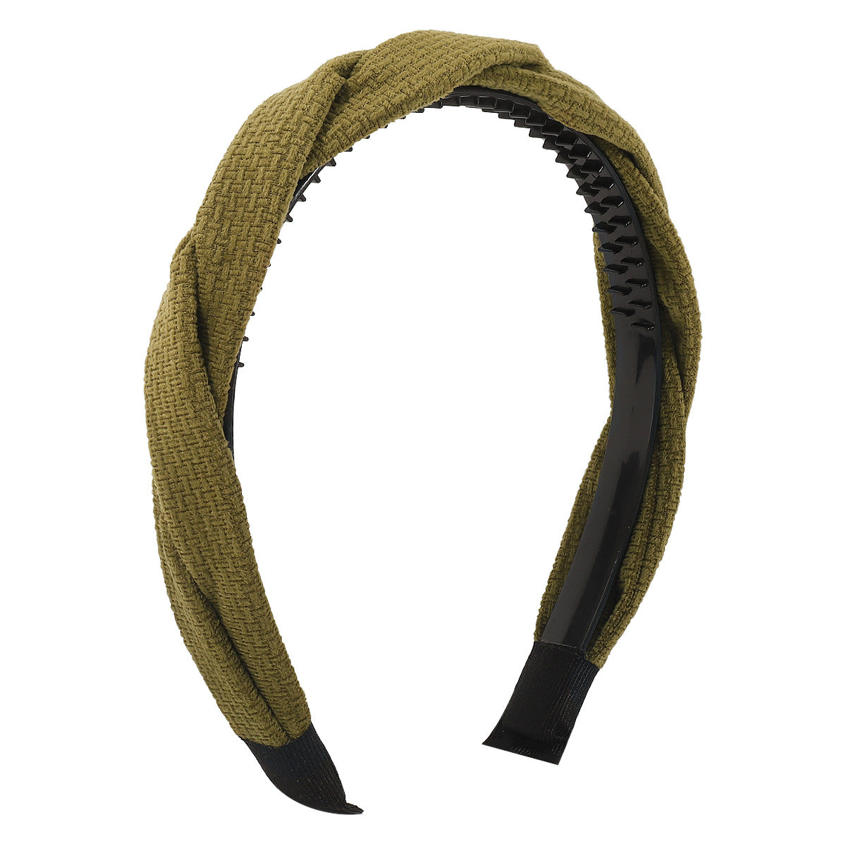 F5215 Jewelry French Braided Winding Non-slip Headband Flannel Simple Retro Geometric Headband Women