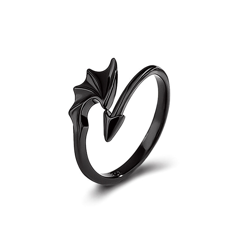 Retro Geometric Cat Claw Ring Metal Black Winding Animal Ring Fashion Creative Open Hand Jewelry Female