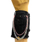 Ins street super hot candy color translucent magic color acrylic double-layer pants chain trendy ornaments