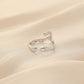 Fashion Simple Versatile Stainless Steel Ring Irregular Open Ring Ladies Ring Jewelry