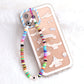 Ins personality fashion handmade color soft pottery mobile phone lanyard devil's eye decorative bag chain female