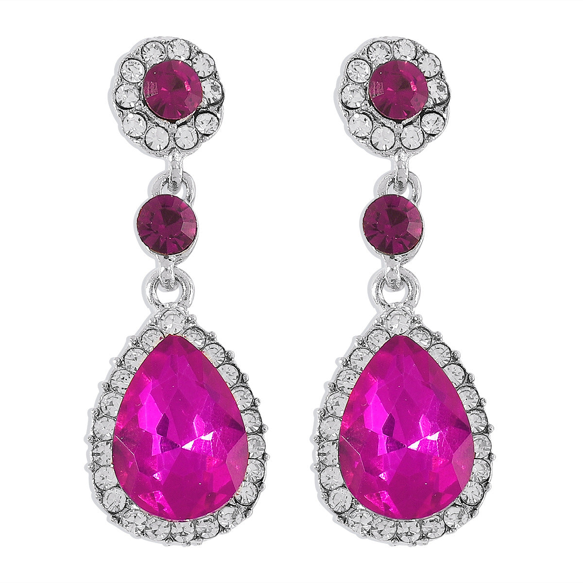 E1132 Fashion Retro Rhinestone Geometric Earrings Women's Palace Light Luxury Niche Simple Medieval Earrings