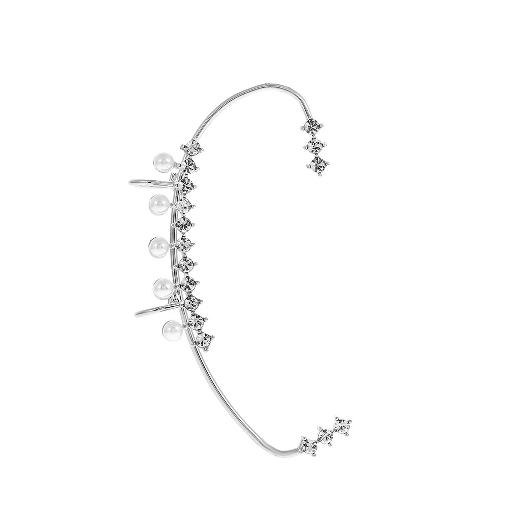 Ins diamond-studded butterfly ear hanger women without ear piercing butterfly ear bone clip fashion niche exaggerated wing ear clip