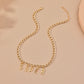 diy simple handmade alloy English word letter necklace hip-hop couple pendant short chain men and women