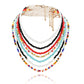 Jewelry Fashion Sexy Contrasting Color Rice Bead Waist Chain Bikini Chain Mix and Match Multilayer Body Chain Female