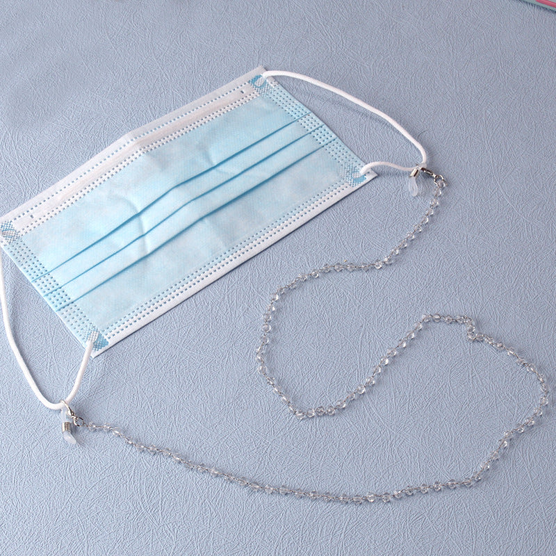 Jewelry mask lanyard anti-drop anti-lost hanging chain glass bead glasses anti-lear mask rope