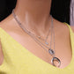 Portrait coin pendant necklace female net red ins simple temperament light luxury niche design indifferent crescent clavicle chain