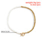 Jewelry Retro Simple Imitation Pearl Tag Necklace Hip Hop Trend Round Bead Snake Bone Chain Necklace
