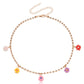 Jewelry ins diamond claw chain colorful flower necklace female choker advanced simple necklace
